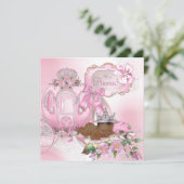 Afro-Amerikaanse prinses Royal Baby shower Kaart (Staand voorkant)