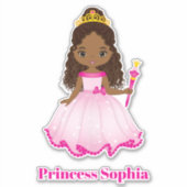 Afro-Amerikaanse prinses vinylsticker Sticker (Voorkant)