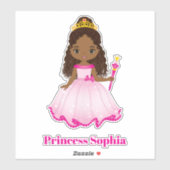 Afro-Amerikaanse prinses vinylsticker Sticker (Vel)