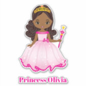 Afro-Amerikaanse prinses vinylsticker Sticker (Voorkant)