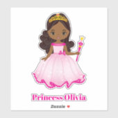 Afro-Amerikaanse prinses vinylsticker Sticker (Vel)