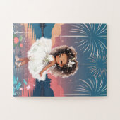 Afro-Amerikaanse Prinses Waterlelie Legpuzzel (Horizontaal)