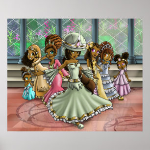 Afro-Amerikaanse prinsessen Poster
