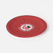 Afro-Amerikaanse rode letters LOVE Flag Personalis Papieren Bordje (Gekanteld)