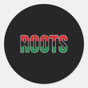 Afro-Amerikaanse roots - Pan African Union Flag Di Ronde Sticker