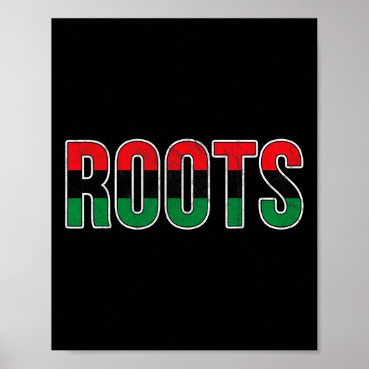 Afro-Amerikaanse Roots - Pan Afrikaanse Unia Vlag Poster (Voorkant)