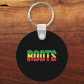 Afro-Amerikaanse roots vlag - Black History Pride Sleutelhanger (Voorkant)