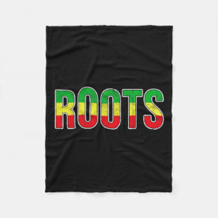 Afro-Amerikaanse Roots Vlag - Zwarte Geschiedenis  Fleece Deken