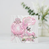 Afro-Amerikaanse Royal Princess Baby shower Kaart (Staand voorkant)