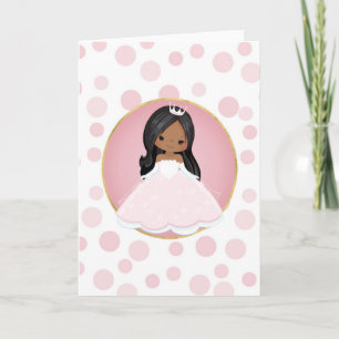 Afro-Amerikaanse Roze Prinses Kaart