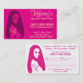 Afro-Amerikaanse Salon Business/Benoemingskaarten Afsprakenkaartje (Voorkant / Achterkant)