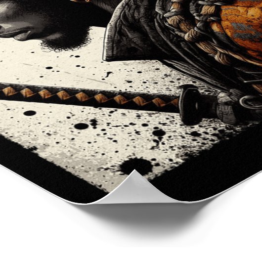 Afro-Amerikaanse samoerai  Afrikaanse Bushido Warr Poster (Hoek)