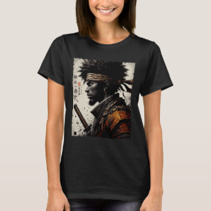 Afro-Amerikaanse samoerai Afrikaanse Bushido Warr T-shirt