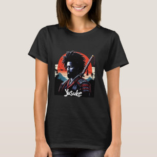 Afro-Amerikaanse samoerai Japanse stijl Bushido Ar T-shirt