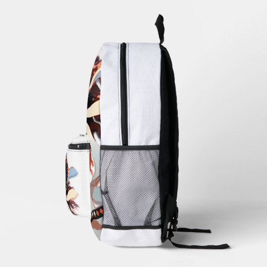 Afro-Amerikaanse Samurai Fearless Fighter Bedrukte Rugzak (Rechts)