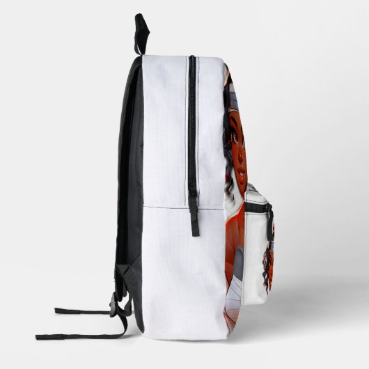 Afro-Amerikaanse Samurai Fearless Fighter Bedrukte Rugzak (Links)