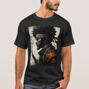 Afro-Amerikaanse Samurai Vintage Afrikaanse Bushid T-shirt