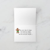 Afro-Amerikaanse Santa Bakes Cookies Holiday Kaart (Binnen)