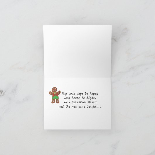 Afro-Amerikaanse Santa Bakes Cookies Holiday Kaart (Binnen)