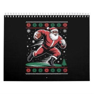 Afro-Amerikaanse Santa Football Ugly Christmas Kalender