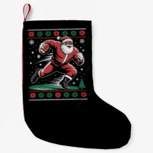 Afro-Amerikaanse Santa Football Ugly Christmas Kleine Kerstsok