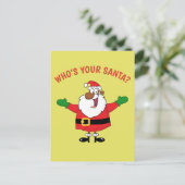 Afro-Amerikaanse Santa Hugs Feestdagenkaart (Staand voorkant)