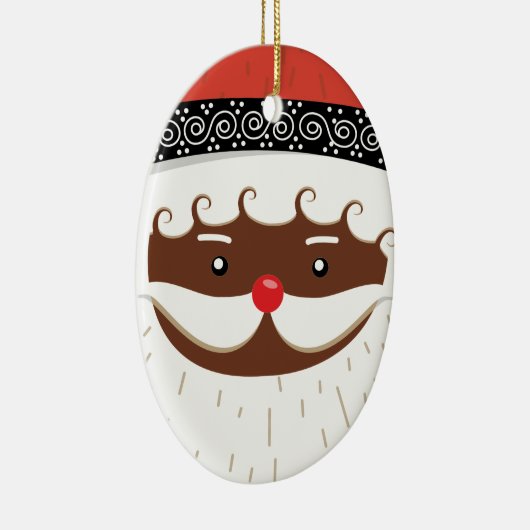 afro - amerikaanse santa keramisch ornament (Rechts)