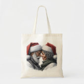 Afro-Amerikaanse Santa & Mrs Claus Canvas tas (Voorkant)