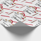 Afro-Amerikaanse Santa North Pole Delivery voor Ki Cadeaupapier (Hoek)