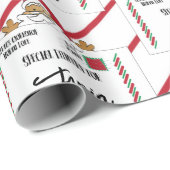 Afro-Amerikaanse Santa North Pole Delivery voor Ki Cadeaupapier (Rol Hoek)