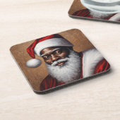 Afro-Amerikaanse Santa Onderzetters met Cork Backi (Linkerzijde)