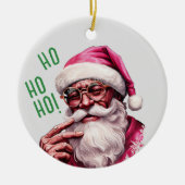 Afro-Amerikaanse Santa Personal Kind's Christmas Keramisch Ornament (Voorkant)