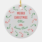 Afro-Amerikaanse Santa Personal Kind's Christmas Keramisch Ornament (Achterkant)