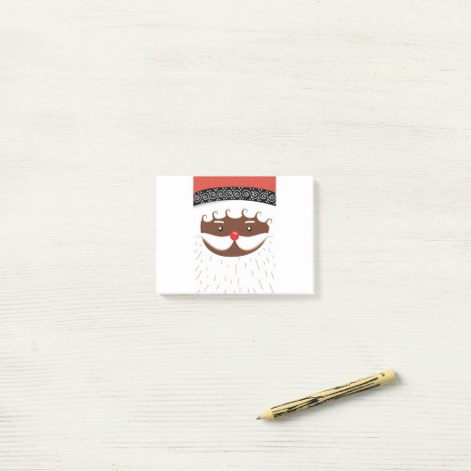 afro - amerikaanse santa post-it® notes (Op bureau)
