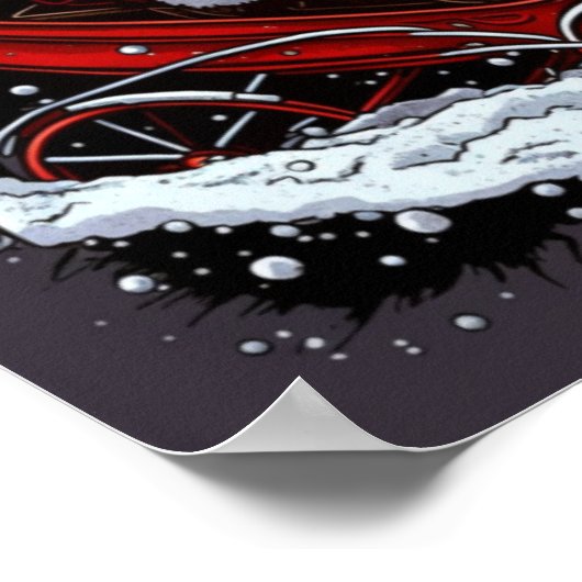 Afro-Amerikaanse Santa's Sleigh RIde Poster (Hoek)