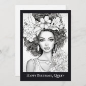 Afro-Amerikaanse schoonheid | Kleur je eigen Brief (Voorkant / Achterkant)