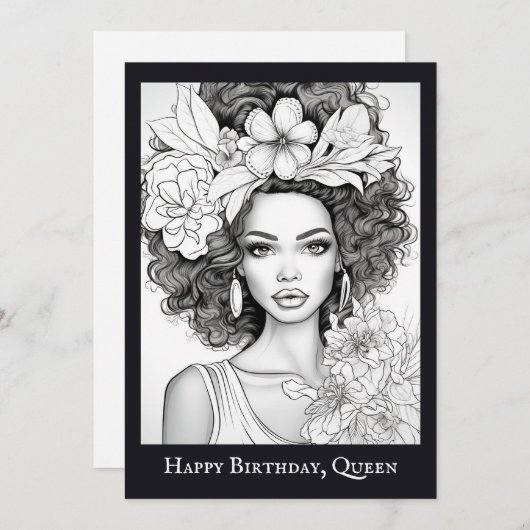 Afro-Amerikaanse schoonheid | Kleur je eigen Brief (Voorkant / Achterkant)