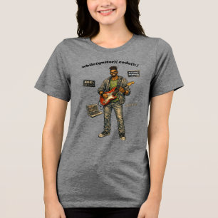 Afro-Amerikaanse software-ingenieur gitaarspeler Tri-Blend Shirt