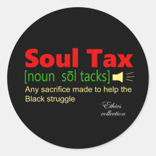 Afro-Amerikaanse soul tax Ronde Sticker