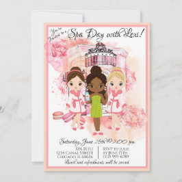 Afro-Amerikaanse Spa Feest Uitnodiging