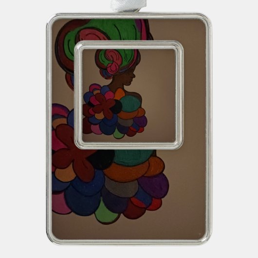 Afro-Amerikaanse Sprookje Omlijst Ornament (Voorkant)