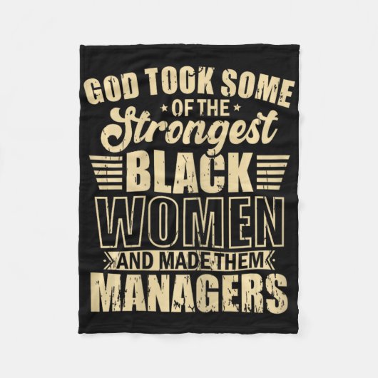 Afro-Amerikaanse sterkste zwarte vrouwen managers Fleece Deken (Voorkant)