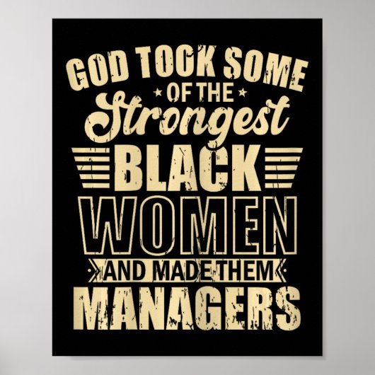 Afro-Amerikaanse sterkste zwarte vrouwen managers Poster (Voorkant)