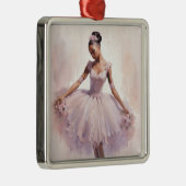Afro-Amerikaanse SugarPlum Fairy Paarse Tutu Metalen Ornament (Rechts)