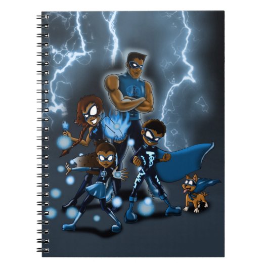 Afro-Amerikaanse Superheldenfamilie Notitieboek (Voorkant)