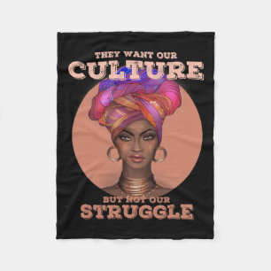 Afro-Amerikaanse T voor vrouwen Zwarte Geschiedeni Fleece Deken