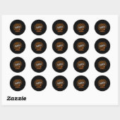 Afro-Amerikaanse tante Afro Ronde Sticker (Vel)