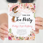 Afro-Amerikaanse Tea Birthday Party Uitnodiging