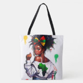 Afro-Amerikaanse tiener viert haar erfgoed Tote Bag (Voorkant)