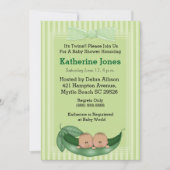 Afro-Amerikaanse tweeling jongens baby shower uitn Kaart (Voorkant)